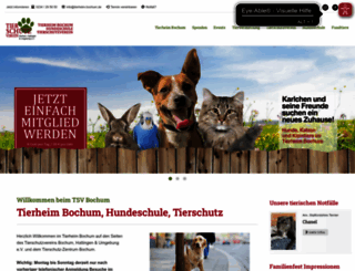 tierheim-bochum.de screenshot