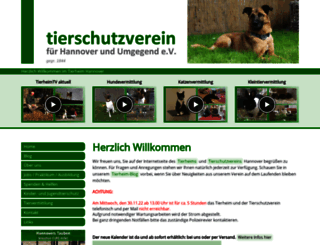 tierheim-hannover.de screenshot