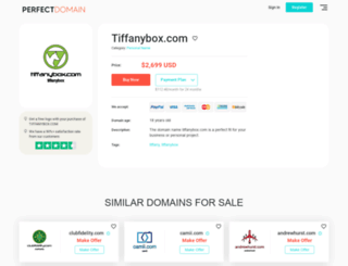 tiffanybox.com screenshot