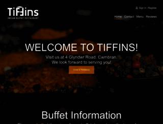tiffinsbuffet.com screenshot