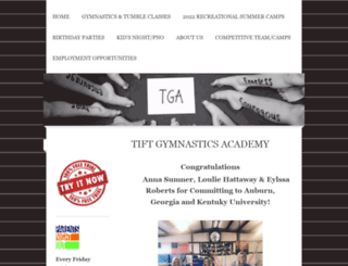 tiftgymnasticsacademy.com screenshot