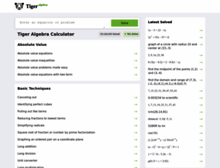 tiger-algebra.com screenshot