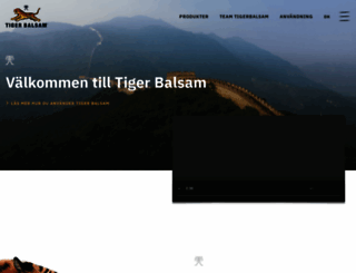 tigerbalsam.se screenshot