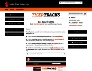 tigertracks.isu.edu screenshot