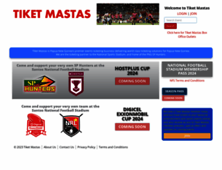 tiketmastas.com.pg screenshot