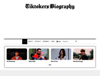 tiktokersbiography.com screenshot