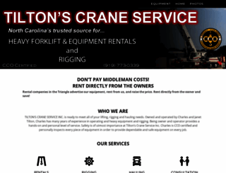 tiltonscrane.com screenshot