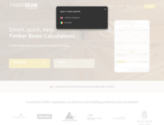 timberbeamcalculator.co.uk screenshot