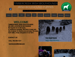 timbercreekirishwolfhounds.com screenshot