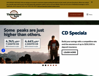 timberlandbank.com screenshot