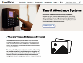 timeandattendancesystems.expertmarket.co.uk screenshot