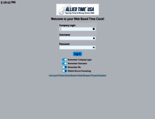 timeclock.alliedtime.com screenshot