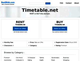 timetable.net screenshot