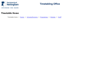 timetablingunnc.nottingham.ac.uk screenshot