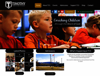 timothychristianschool.ca screenshot