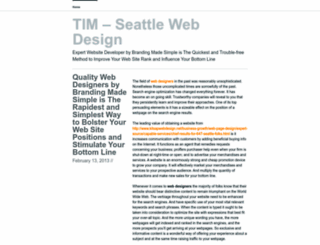 timseattlewebdesign.wordpress.com screenshot
