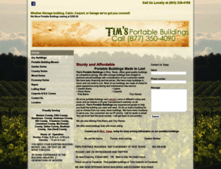 timsstoragebuildings.com screenshot
