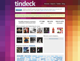 tindeck.com screenshot