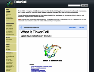 tinkercell.com screenshot