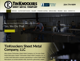 tinknockersheetmetal.com screenshot