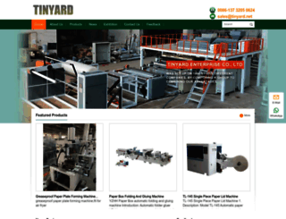 tinyardmachine.com screenshot