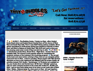 tinybubblesscuba.com screenshot