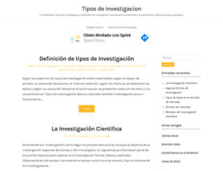 tiposdeinvestigacion.com screenshot