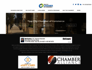 tippcitychamber.org screenshot