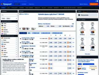 tipsport.sk screenshot