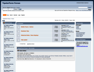 tipsterformforum.com screenshot