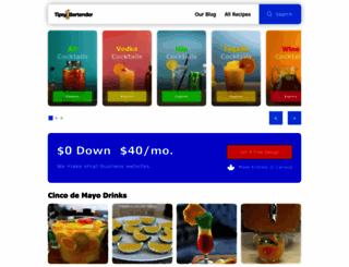 tipsybartender.com screenshot