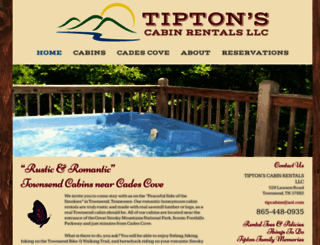 tiptoncabins.com screenshot