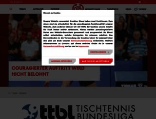 tischtennis.mainz05.de screenshot