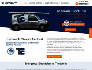 titaniumelectrical.com.au screenshot