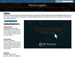 titaniummanufacturers.com screenshot