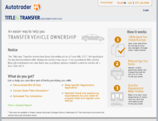 titleandtransfer.autotrader.com screenshot