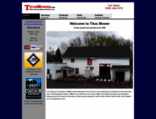 titusmower.com screenshot