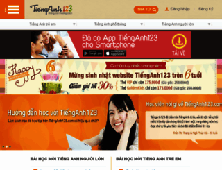 tlive.tienganh123.com screenshot