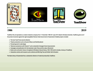 toadshow.com.au screenshot