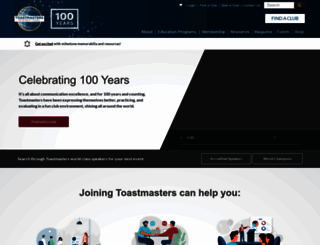 toastmasters.org screenshot