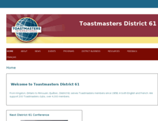 toastmastersdistrict61.org screenshot