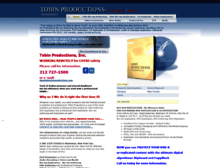 tobinproductions.com screenshot