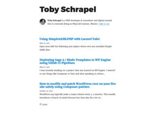 tobyschrapel.com screenshot