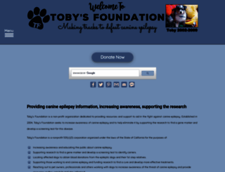 tobysfoundation.org screenshot