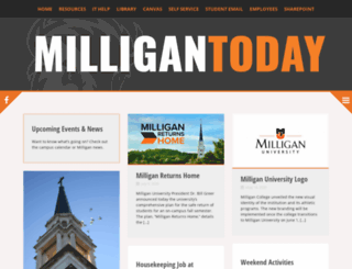 today.milligan.edu screenshot