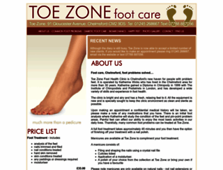 toe-zone.co.uk screenshot