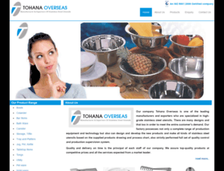 tohanaoverseas.com screenshot