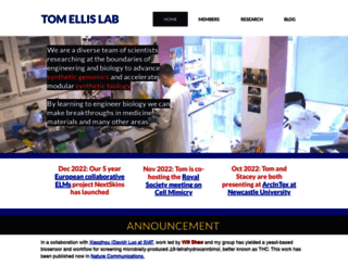 tomellislab.com screenshot