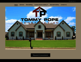 tommypopeconstruction.com screenshot