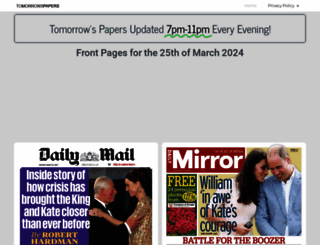 tomorrowspapers.co.uk screenshot